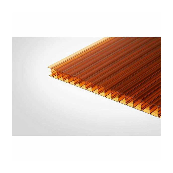 Сотовый поликарбонат 8 мм GOODPLAST янтарь 2100х6000 мм