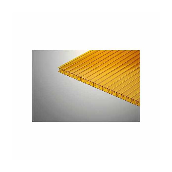 Сотовый поликарбонат 6 мм КОЛИБРИ оранжевый 2100х6000 мм